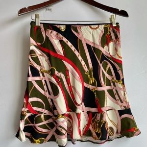 Zara printed ruffled hem skirt  NWT M
